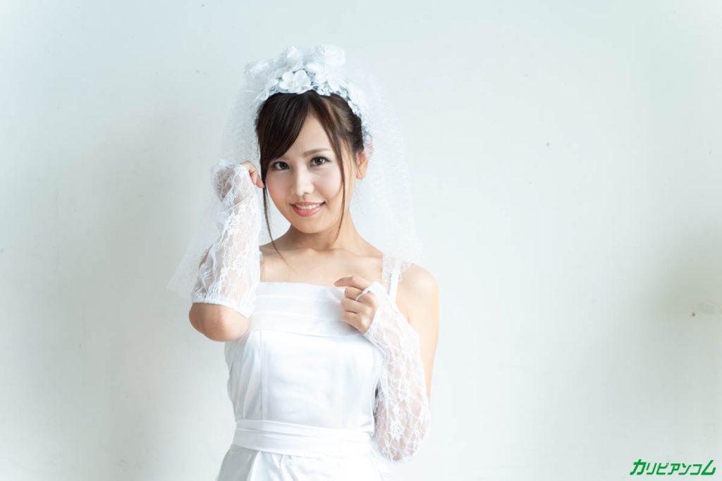 碧えみ ウェディングドレス ストッキング破り カリビアンコム