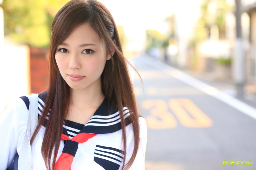 放課後に仕込んでください 吉村美咲 放課後に制服姿で男の家に入るシーン カリビアンコム