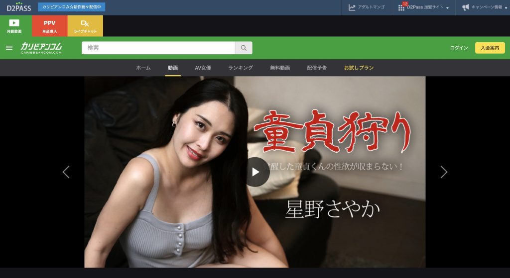 美熟女・星野さやかが童貞くんを完全覚醒させるカリビアンコム作品「童貞狩り」の決定的瞬間