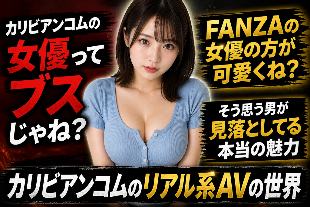 カリビアンコムの女優は国内AV女優より地味なのかを考察する記事アイキャッチ