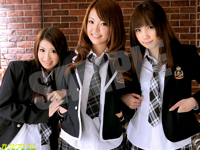 CRB48 ここにイったこと 福山さやか 椎名ゆず 木下アゲハ出演の制服アイドル風レビュー画像