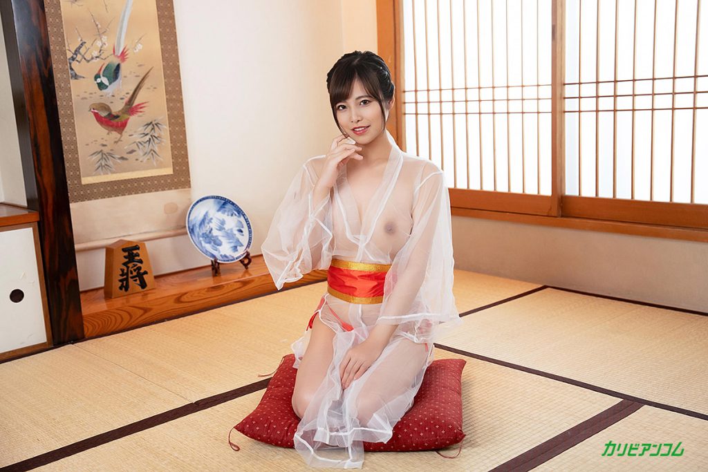 さとみちゃんの大人っぽい色気とスレンダー巨乳感を紹介するカリビアンコム作品レビュー画像