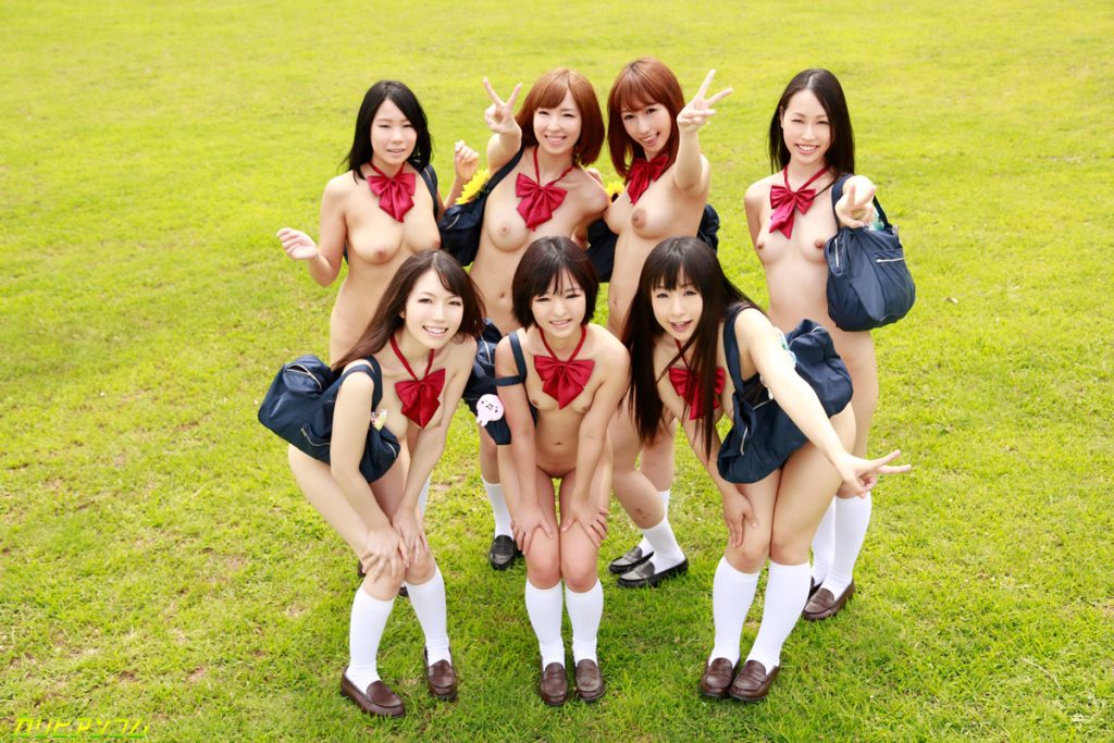 全裸de登校日 Part.1 複数女優が出演するカリビアンコム企画物レビュー画像